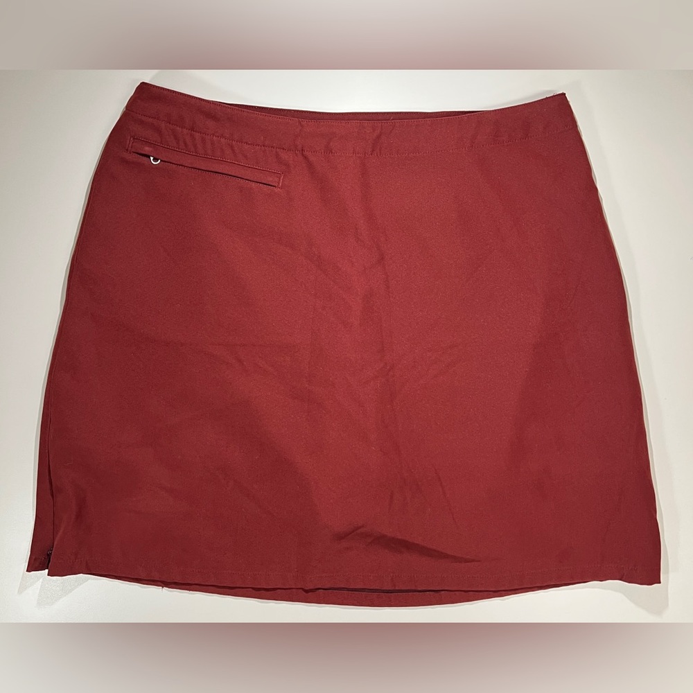 Patagonia Burgundy Faux Suede Skort Size 14